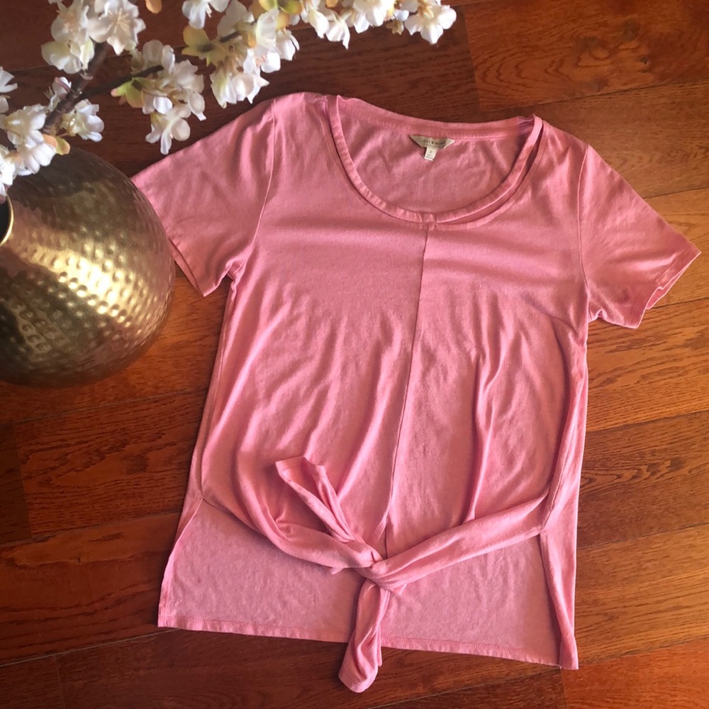 Lucky Brand Tie Front Tee